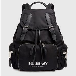New BURBERRY Med Rucksack in Logo Print Backpack